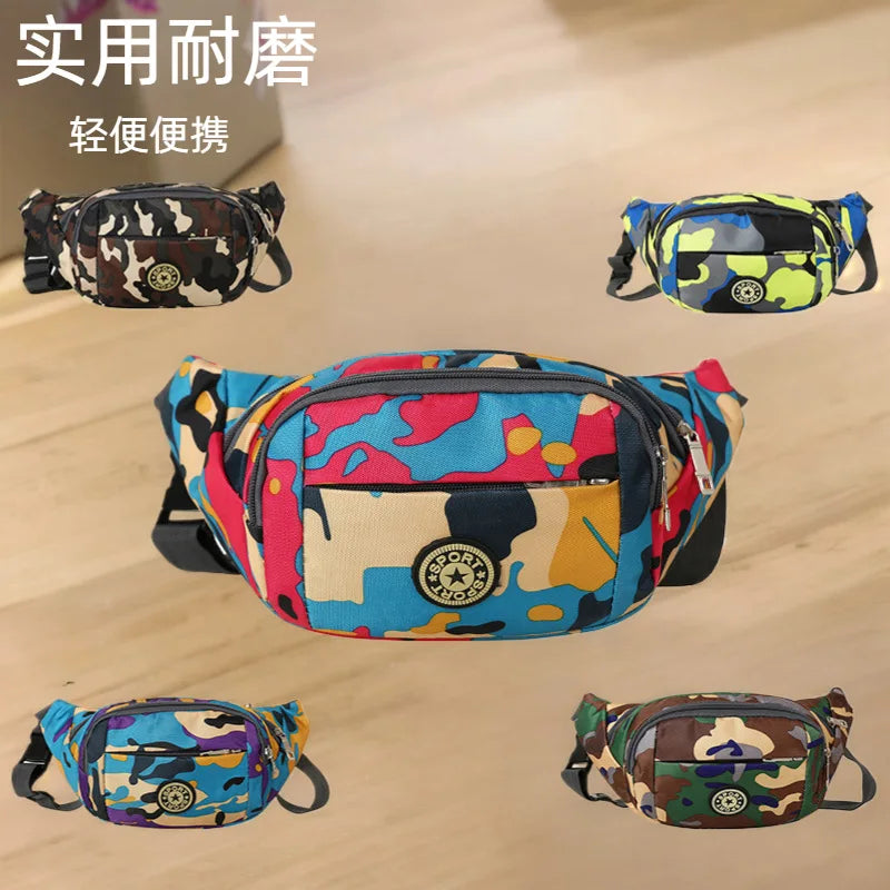 Camouflage Color Waist Bag Outdoor Mobile Phone Storage Diagonal Cross Chest Men S Travel Hiking
