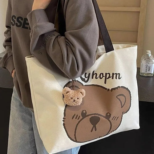 Commuting Japanese Cartoon Handbag Shoulder Bag Large Capacity Student Tote Bag