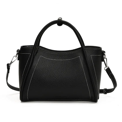Leather Tote Bag – Vintage Top Handle Crossbody Handbag for Women