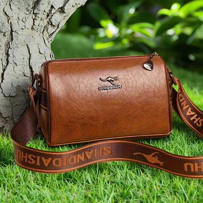 Solid Color Pu Leather Shoulder Messenger Bag Versatile Large Capacity Pillow Tote Crossbody Bags