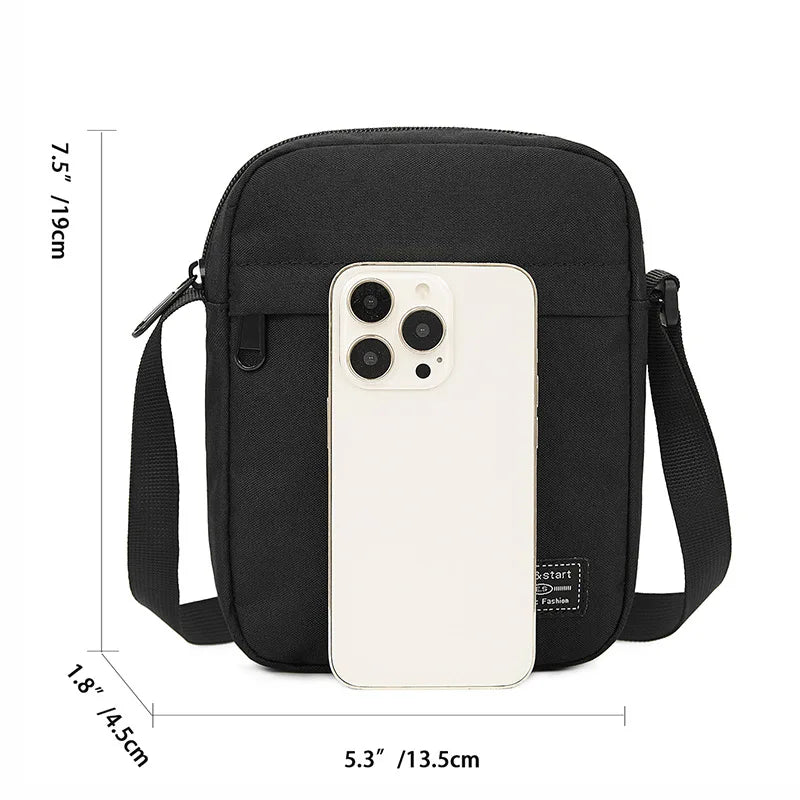 Mini Crossbody Bag Men S Single-Shoulder Bag Lightweight Mobile Phone Storage Student Fashionable