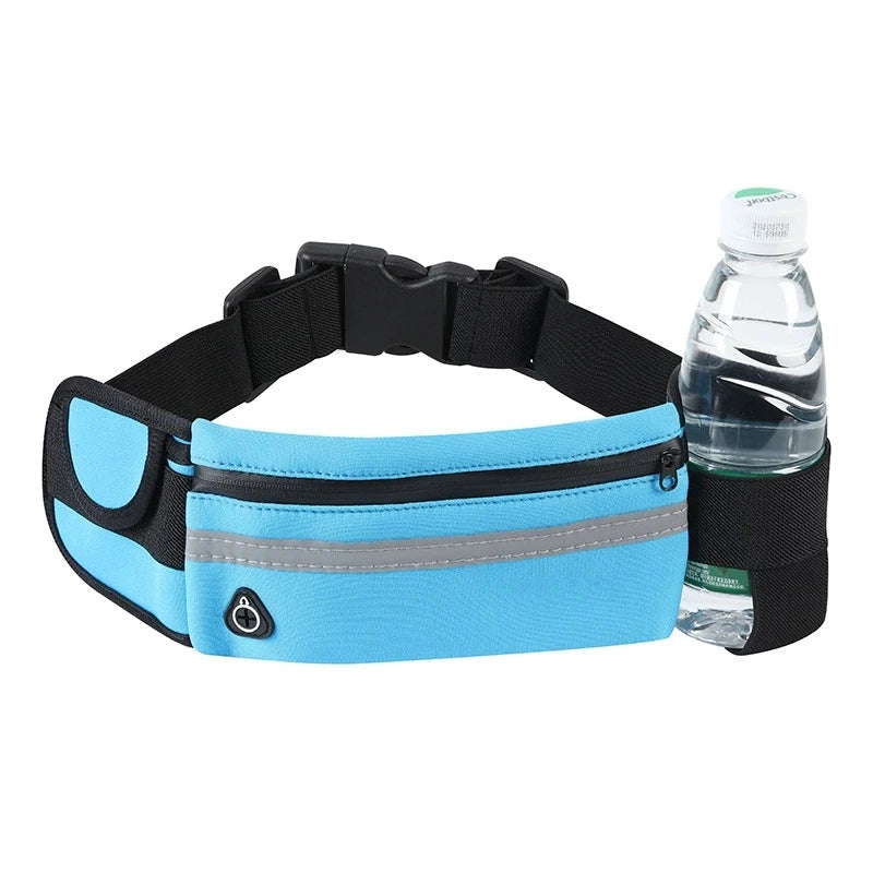 Waterproof Running Belt Fanny Pack with Water Bottle Holder