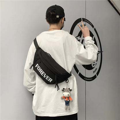 Men S Sports Waist Bag Mini Nylon Crossbody Large Capacity Summer Women