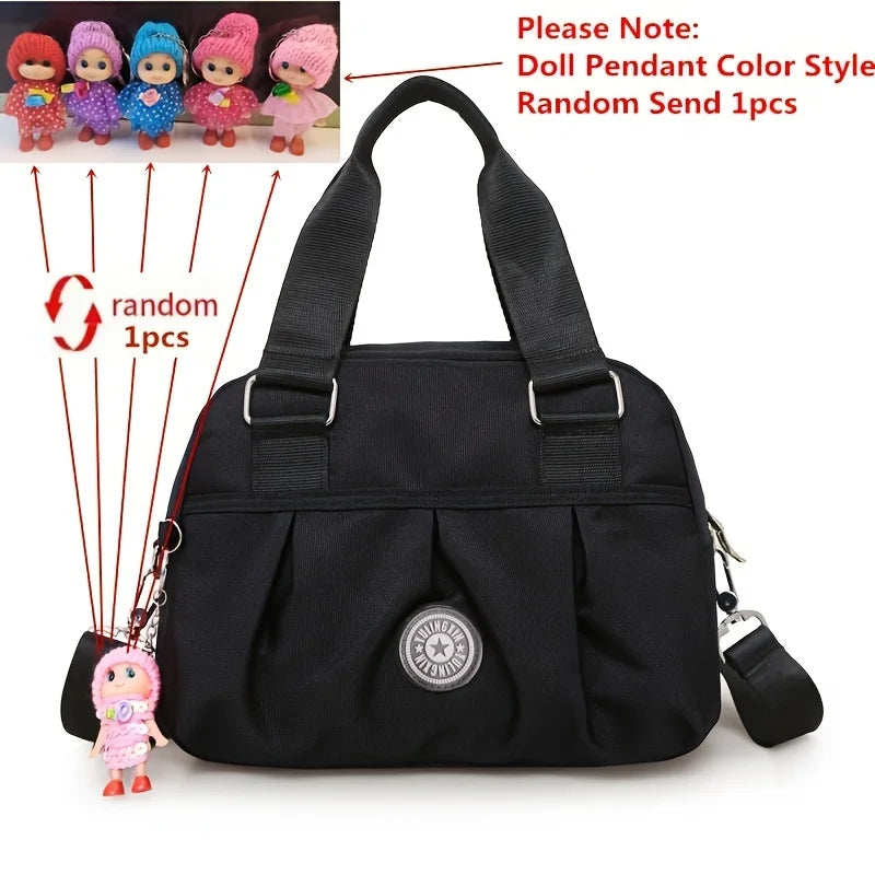 Nylon Crossbody Bag Solid Color Shoulder Bag Women S Casual Handbag Purse