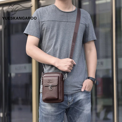 Mobile Phone Storage Men S Crossbody Buckle Small Backpack