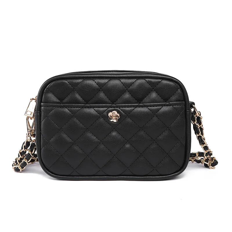 Diamond-Shaped Chain Horizontal Square Single-Shoulder Bag Women Mini Hand-Carry Commuter Crossbody