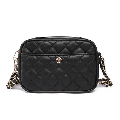 Diamond-Shaped Chain Horizontal Square Single-Shoulder Bag Women Mini Hand-Carry Commuter Crossbody
