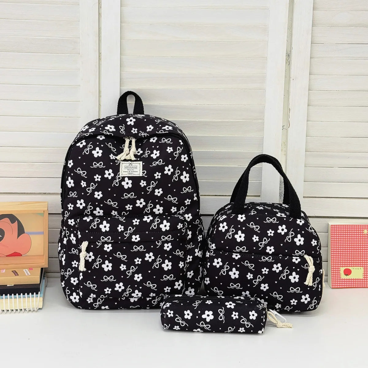 Lightweight All-Purpose Large Storage Student Bag Set Secondary School Outdoor Campus