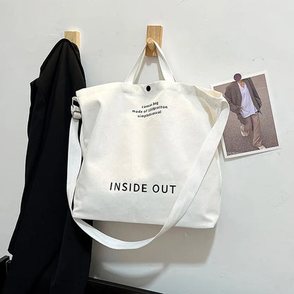 Women Canvas Crossbody Tote Bag Large Cotton Shopping Handbag Student School Shoulder Girls Daily