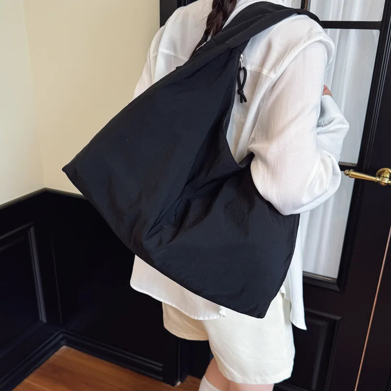 Lightweight Shoulder Bag – Spacious Nylon Handbag