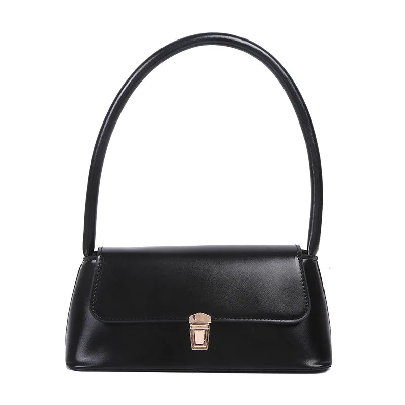 Women's Leather Shoulder Bag – Soft Faux Leather Clutch Handbag