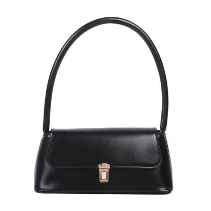 Women's Leather Shoulder Bag – Soft Faux Leather Clutch Handbag