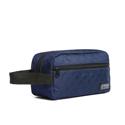 Quilted Travel Makeup Bag – Compact Toiletry Pouch