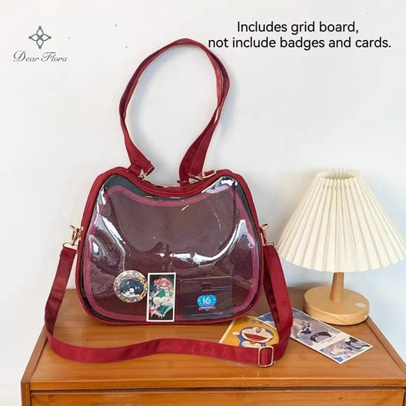 Cat-Shaped Ita Bag – Transparent Crossbody Shoulder Bag