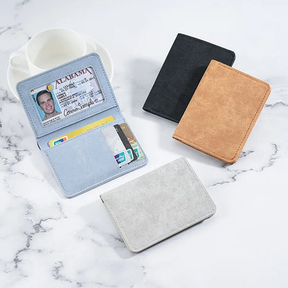 Card Bag Man Ultra-Thin Mini Wallet Multi-Functional Driver S License Leather Case
