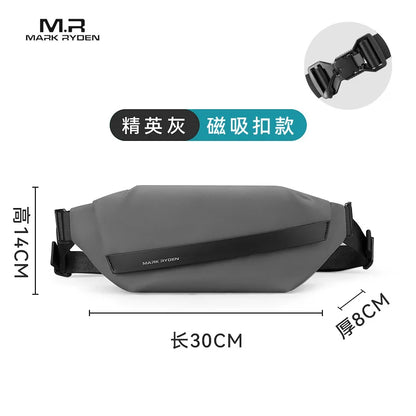 Men S Large Capacity Waterproof Crossbody Bag Multi-Functional Sports Leisure Magnetic Suction Clasp