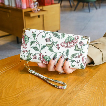 Ladies Wallet Long Floral Zipper Large Capacity Mobile Phone Storage