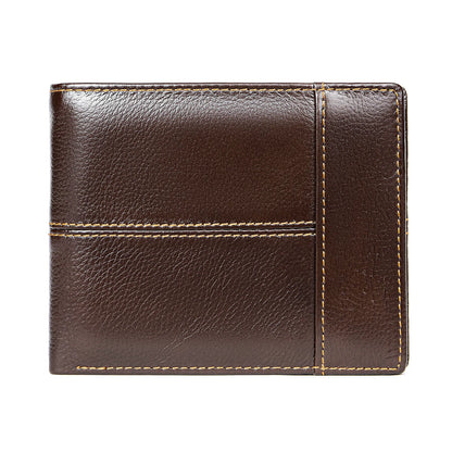 Rfid Card Holder Men S Genuine Leather Short Wallet