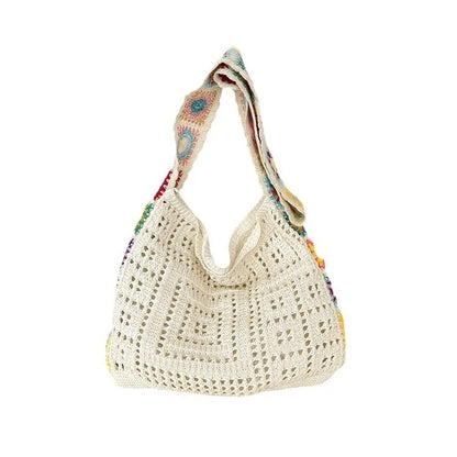 Crochet Floral Crossbody Bag – Hollow-Out Shoulder Bag