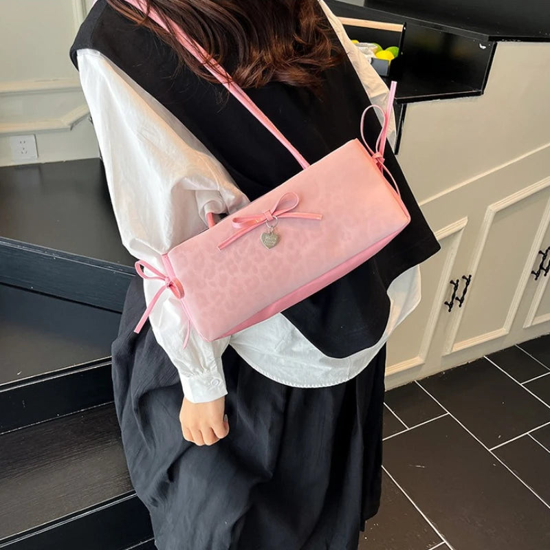 Heart Charm Thin Shoulder Bag Strap Retro Daily Shopping Casual Versatile