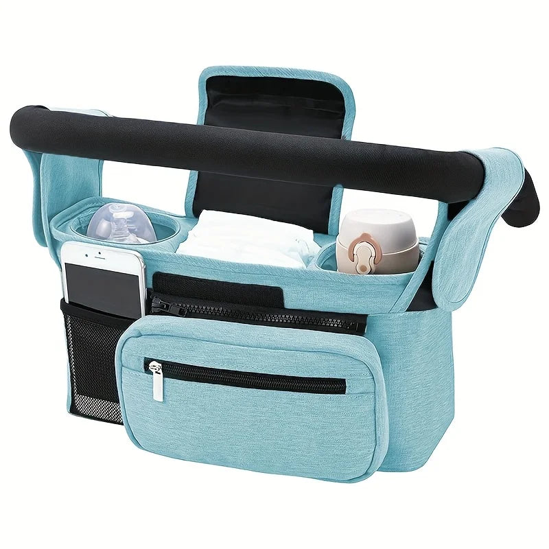 Stroller Organizer Bag with Cup Holders – Large Capacity Baby Caddy