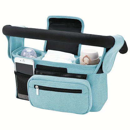 Stroller Organizer Bag with Cup Holders – Large Capacity Baby Caddy