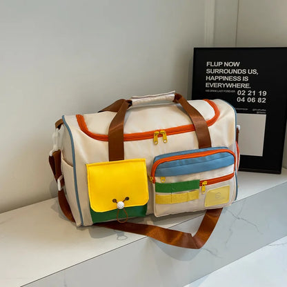 Leisure Large Capacity Collision Color Sports Fitness Travel Bag Dry Wet Separation Boarding Storage