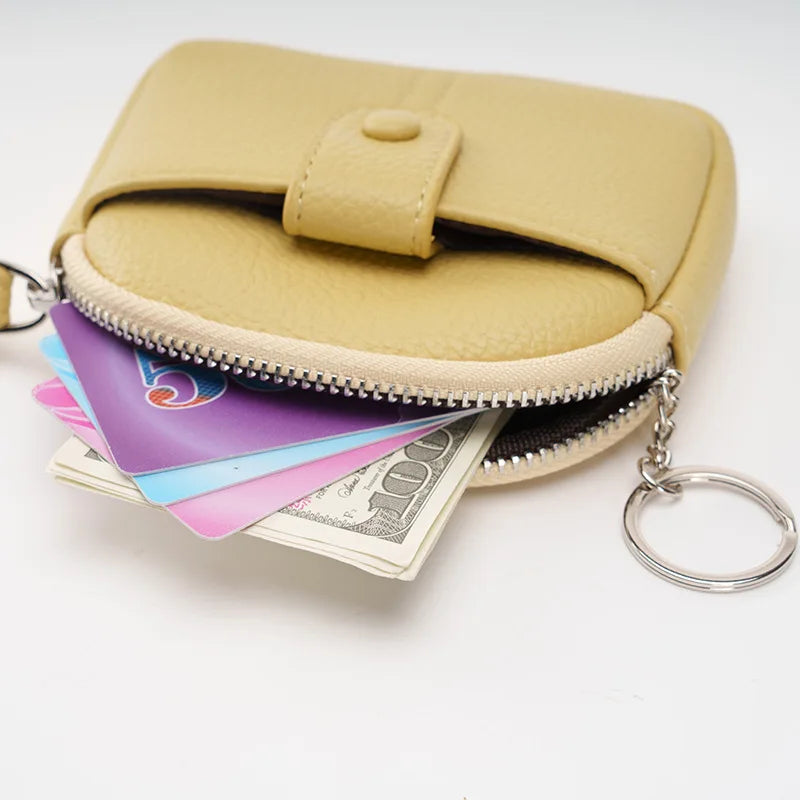 Candy-Colored Pu Soft Leather Round Women S Coin Purse - Soft