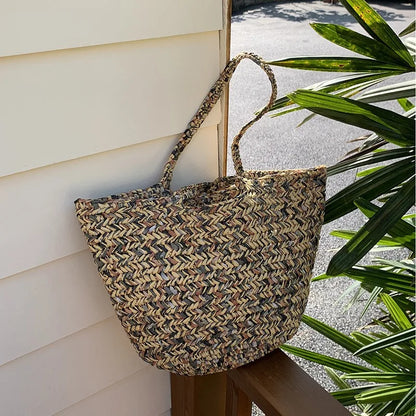 Summer Handmade Straw Shoulder Bag Large Capacity Woven Tote Beach Bags Women Handbags Bolsas De