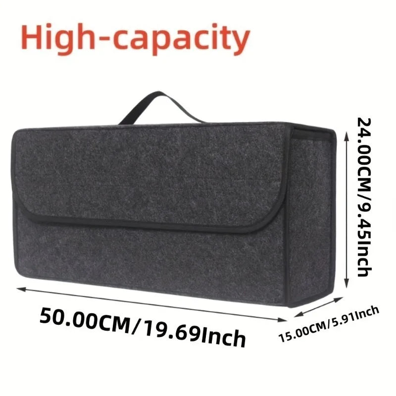 Car Trunk Organizer – Foldable Felt Storage Box for Auto