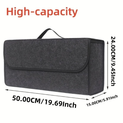 Car Trunk Organizer – Foldable Felt Storage Box for Auto