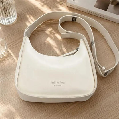 Crescent Crossbody Bag – Retro PU Leather Shoulder Purse for Women