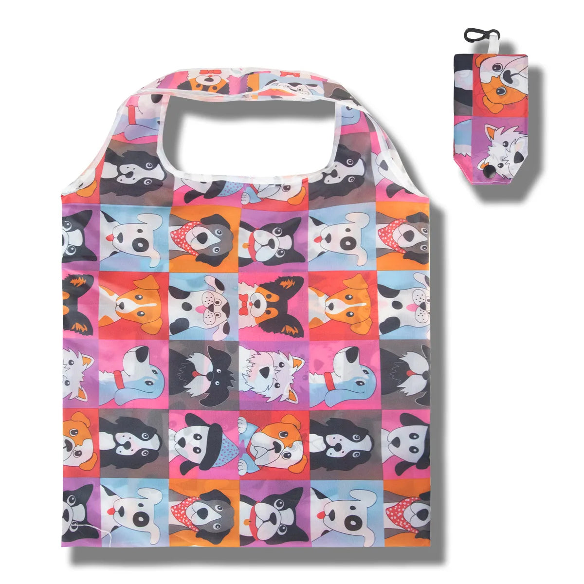 Homefish Reusable Shopping Bag Nylon Foldable Grocery Creative Eco-Friendly Tote Lightweight Durable