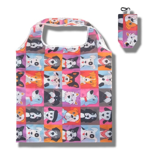 Homefish Reusable Shopping Bag Nylon Foldable Grocery Creative Eco-Friendly Tote Lightweight Durable