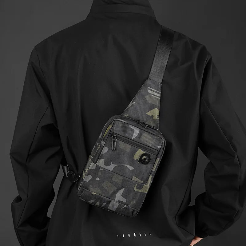 Simple Chest Bag Men S Cross-Body Shoulder Large Capacity Oblique Casual Waterproof - Waterproof