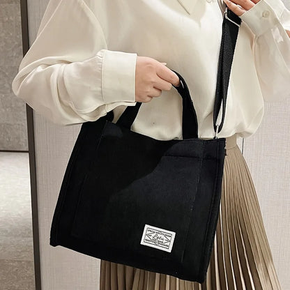 Canvas Tote Bag with Detachable Adjustable Crossbody Strap