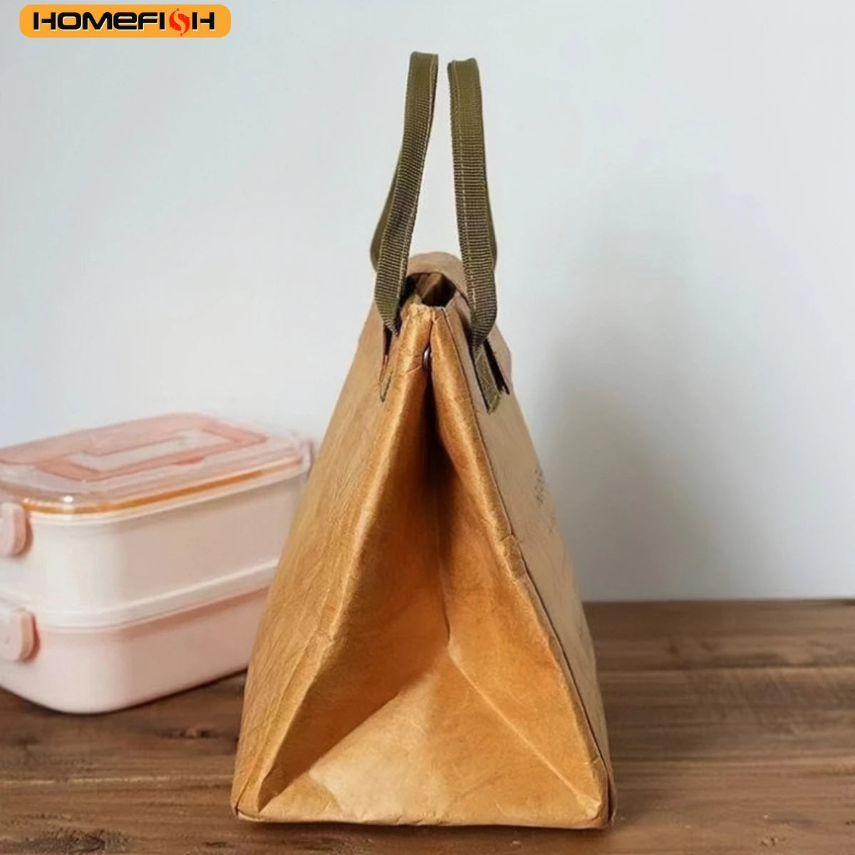 Homefish Paper Lunch Bag Waterproof Insulation Lengthen Thicken Aluminum Foil Japanese Handbag