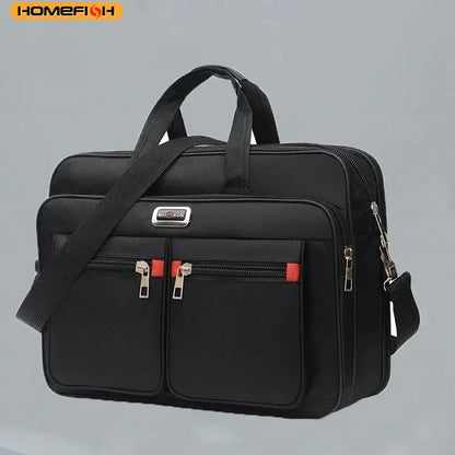 Homefish Multi-Pocket Portable Business Handbag Men