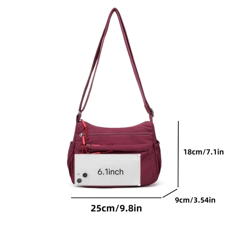 Multi-Pocket Casual Crossbody Bag for Women