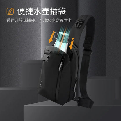 Men S Multi-Function Cross-Body Large Capacity Waterproof Mobile Phone Storage Boys Sports Leisure