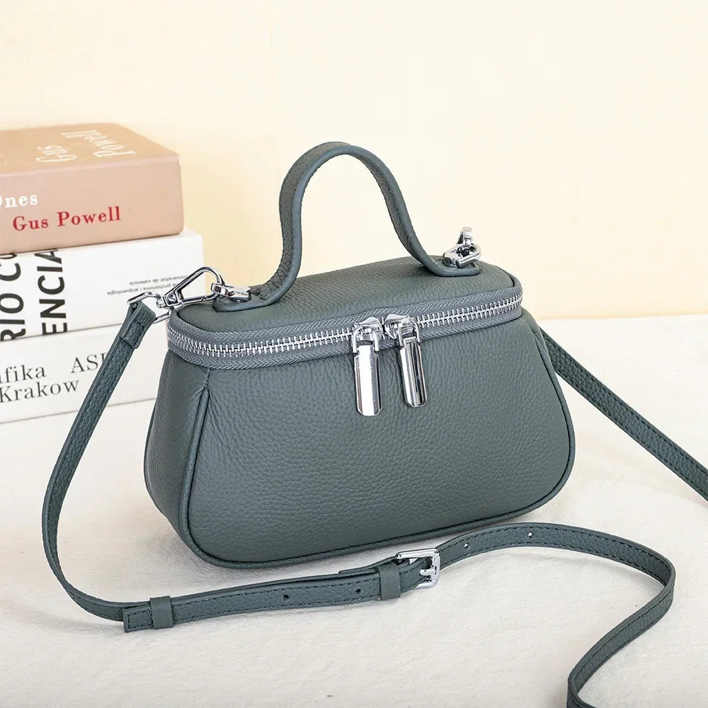 Head Layer Cowhide Women S Crossbody Bag Multi-Functional Handbag Shoulder All Ride Satchel Real