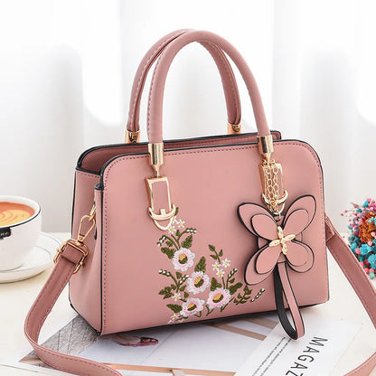 Floral Embroidered Handbag – Women's Shoulder & Crossbody Bag