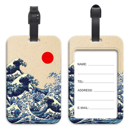 Oil Painting Plastics Baggage Tag Artistic Suitcase Backpack Anti-Lost Listing Id Card Holder