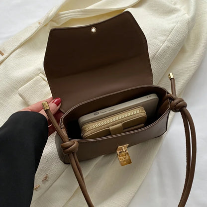 Vegan Leather Crossbody Bag – Lightweight Flap Purse for Office & Daily Use
