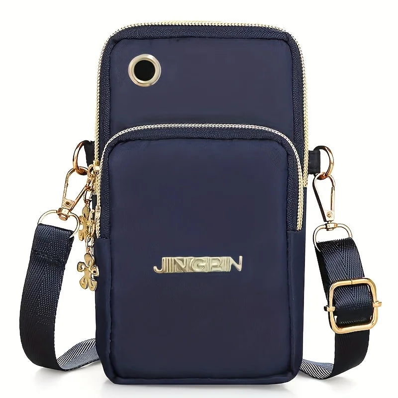 Nylon Crossbody Phone Bag for Women – Lightweight Mini Messenger Purse