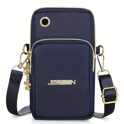 Nylon Crossbody Phone Bag for Women – Lightweight Mini Messenger Purse