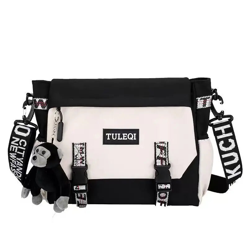 Messenger Bag – Large Capacity Canvas Shoulder Bag for School and Casual Use