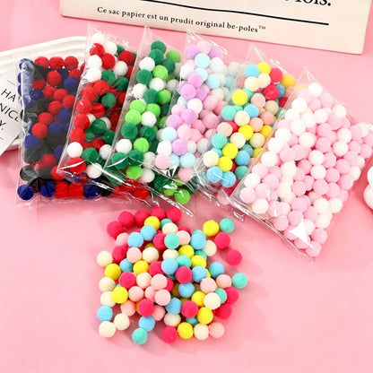 Mixed Size Pompom Balls Set – DIY Bag & Hair Accessories