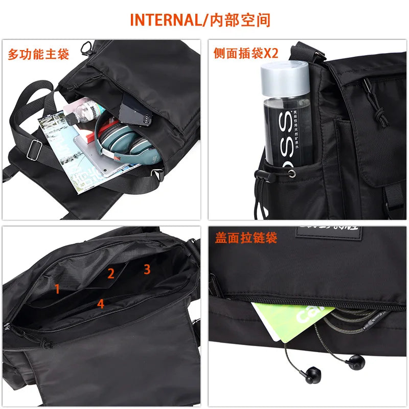 Crossbody Bag Men S Women Overalls Oxford Cloth Student Messenger Backpack Casual Shoulder