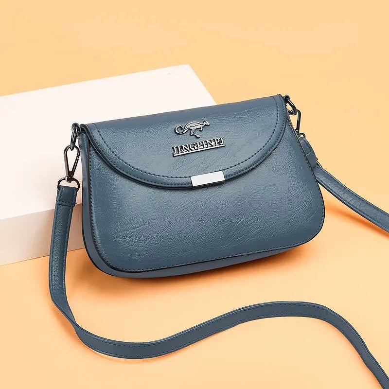 Small Crossbody Bag for Women – Retro PU Leather Flap Purse